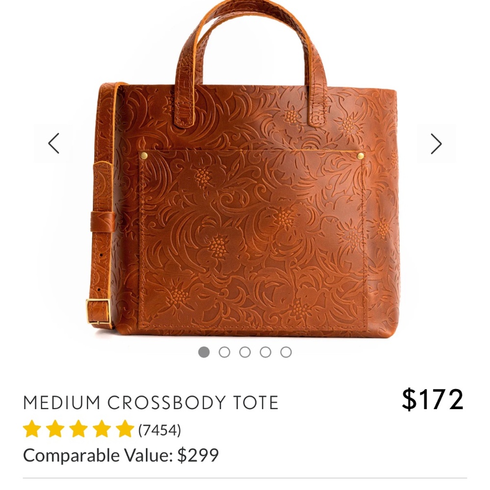 Portland Leather medium crossbody tote - Picture 5 of 5